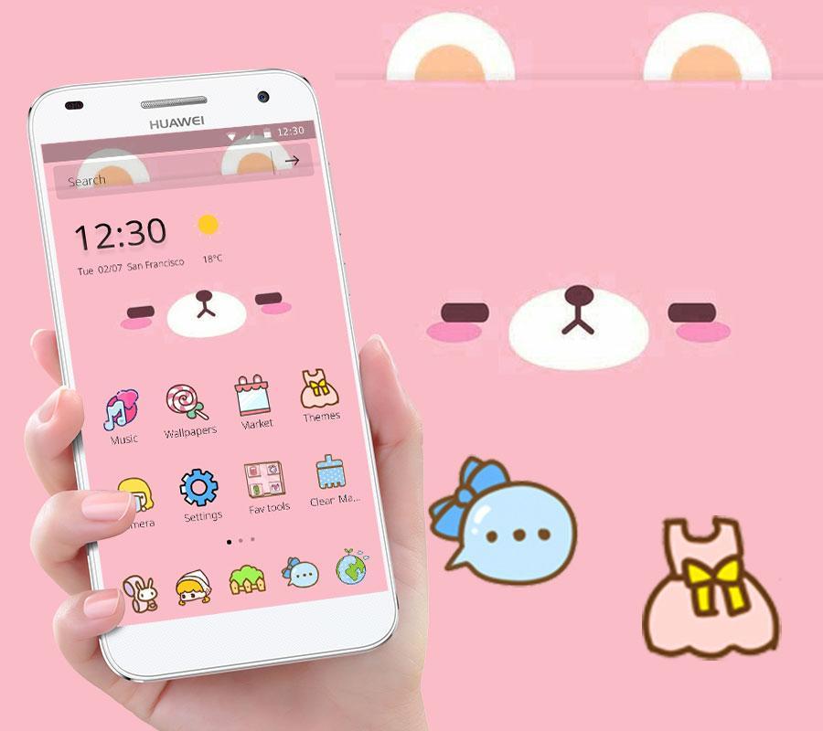 Download Cute Cartoon Pink Bear Theme Free For Android Cute Cartoon Pink Bear Theme Apk Download Steprimo Com