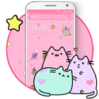 Pusheen Cat Lovely Pink Theme icône