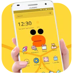 Baixar Cartoon Yellow Cute Duck Theme APK