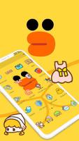 Cartoon Yellow Cute Duck Theme ảnh chụp màn hình 1