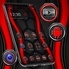 Red and Black Launcher Theme أيقونة