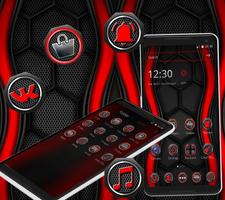 Red and Black Launcher Theme الملصق