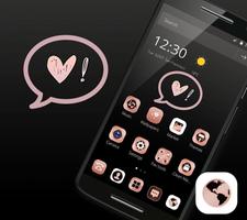 Rose Gold Metallic Heart Theme 截图 3