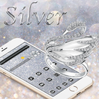 Silver Glitter Dazzling Theme أيقونة