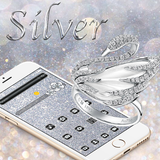 Silver Glitter Dazzling Theme أيقونة