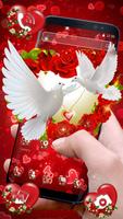 Gorgeous Rose Pigeon Heart Theme syot layar 2