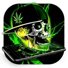 Green Weed Skull Theme icon