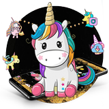 Gold Black Business Unicorn Theme أيقونة