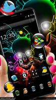 2 Schermata Neon Colorful Skull Theme