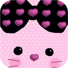 Pink Bowknot Cute Kitty Theme APK 下載