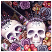 Colorful Flower Skull Fancy Theme