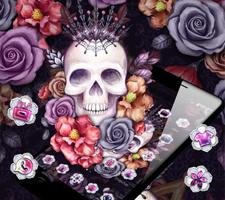 Colorful Flower Skull Fancy Theme capture d'écran 1