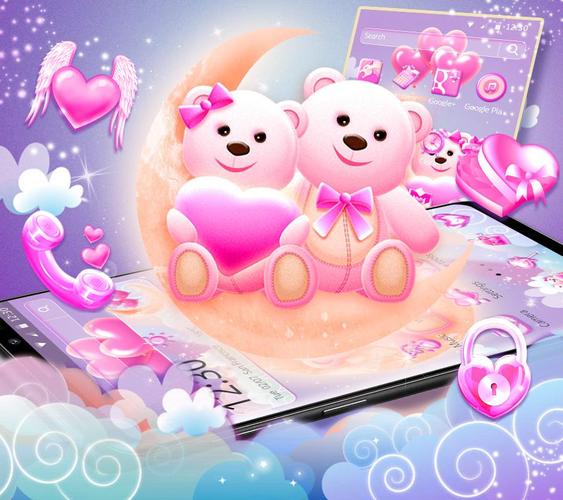 Cute Teddy Love Theme For Android Apk Download