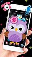 Cute Cartoon Owl Theme poster