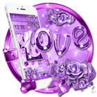 آیکون‌ Purple Diamond Theme Love