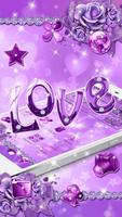 Purple Diamond Theme Love الملصق