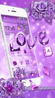 برنامه‌نما Purple Diamond Theme Love عکس از صفحه