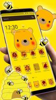 Cuteness Yellow Pooh Bear Theme Poster