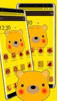 Cuteness Yellow Pooh Bear Theme captura de pantalla 2