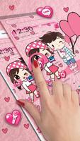 Cute Cartoon Love Launcher Theme 截圖 2