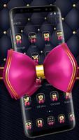 Black Leather Pink Bowknot Theme اسکرین شاٹ 1