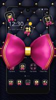 Black Leather Pink Bowknot Theme اسکرین شاٹ 3