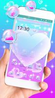Love Heart Bubble Theme پوسٹر