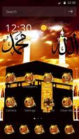 Allah and  Muḥammad Theme with Kaaba Wallpaper ポスター