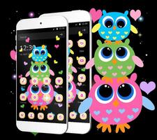 Cute Owl Family Cartoon Theme screenshot 1
