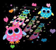 Cute Owl Family Cartoon Theme ภาพหน้าจอ 2