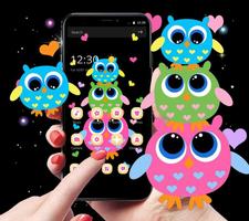 Cute Owl Family Cartoon Theme ภาพหน้าจอ 3