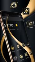 Gold Curving Luxury Business Theme Affiche