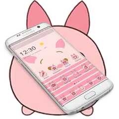 download Pink Cute Piggy Theme APK