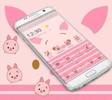 Pink Cute Piggy Theme 截圖 2