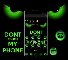 Green Dont Touch My Phone Theme ảnh chụp màn hình 1