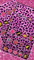 Pink Leopard Skin Theme الملصق