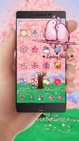 Cute pink love bird theme Ekran Görüntüsü 3