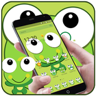 Green Cartoon Frog Big Eyes Theme ไอคอน
