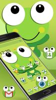 Green Cartoon Frog Big Eyes Theme স্ক্রিনশট 1