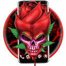 Bloody Rose Skull Theme APK