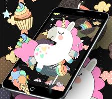 Black Cartoon Cute Unicorn Theme bài đăng