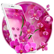 Thème de fleurs de printemps orchidée rose