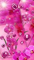 Pink Orchid Spring Flowers Theme screenshot 2