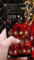 Gold Luxury Red Rose Theme🏵️ poster
