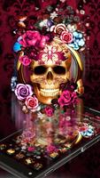 Colorful Floral Skull Theme Ekran Görüntüsü 1
