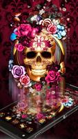 Colorful Floral Skull Theme capture d'écran 1