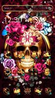 Colorful Floral Skull Theme Ekran Görüntüsü 3