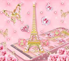 Eiffel Tower Diamond Heart Theme স্ক্রিনশট 2