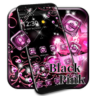 Black Pink Heart Theme আইকন