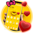 Yellow Mouse Red Heart Romantic Theme APK